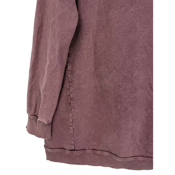 Vtg 90s B.L.E.U. Mauve Pink Lace & Studded Slouchy Sweatshirt | Y2K Grunge Boho - Picture 8 of 16